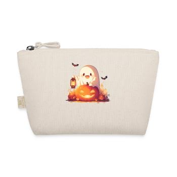 Halloween Ghost Ghost Pumpkin Lantern Gift - Organic Pouch - nature - Front