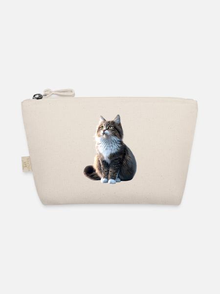 Katze Norwegische Waldkatze Norweger Wald Katzen - Bio-Täschchen - Natur