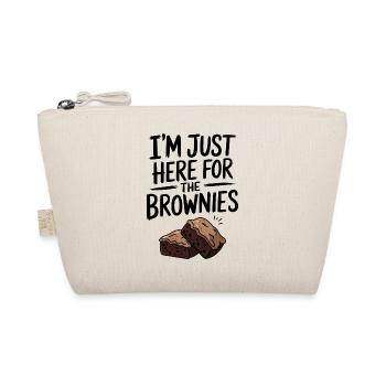 Brownies Saying Pastry Funny Brownie Gift - Organic Pouch - nature - Front