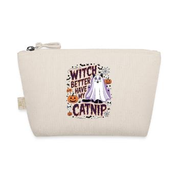 Halloween Cat Forget Candy Give Me A Cat - Organic Pouch - nature - Front