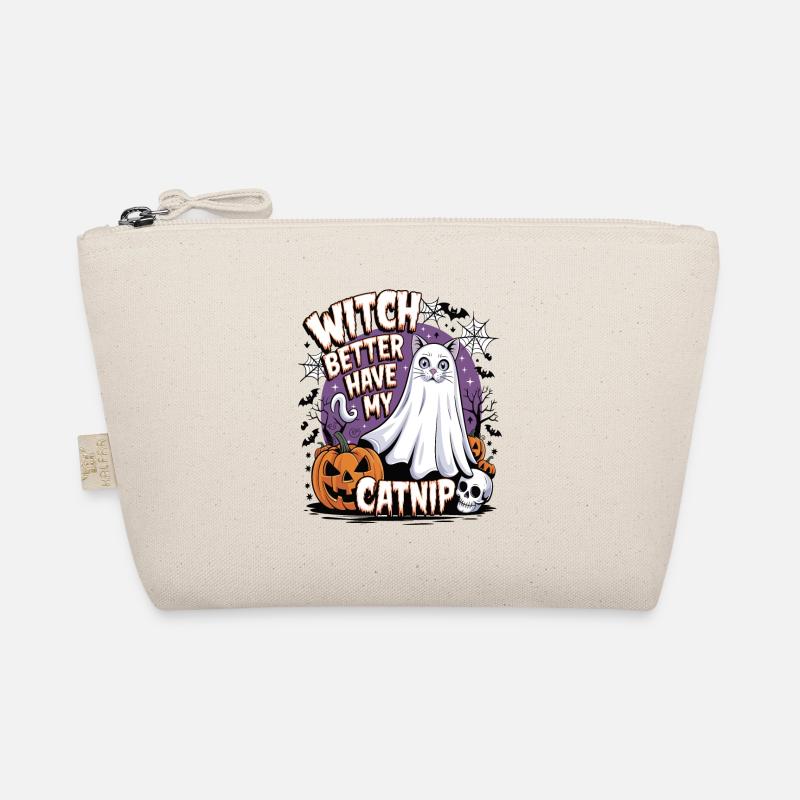 Halloween Cat Forget Candy Give Me A Cat Organic Pouch