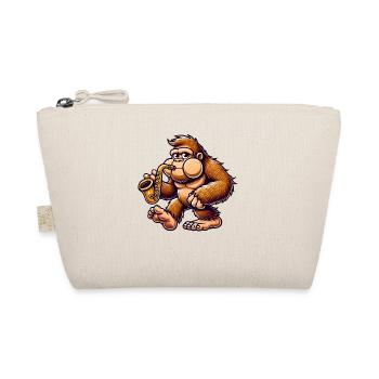 Bigfoot Saxophone Jazz Dessin animé Joues épaisses - Trousse biologique - nature - Devant