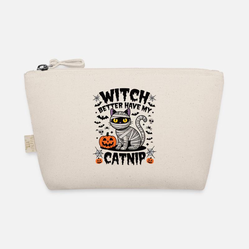 Halloween Cat Forget Candy Give Me A Cat Organic Pouch