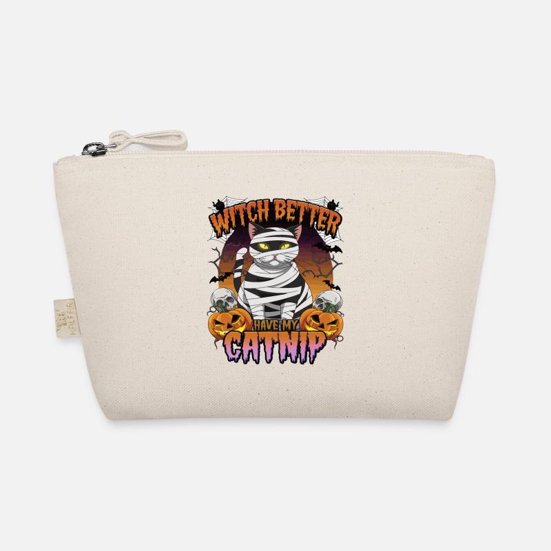 Halloween Cat Forget Candy Give Me A Cat Organic Pouch