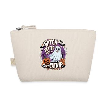 Halloween Cat Forget Candy Give Me A Cat - Organic Pouch - nature - Front
