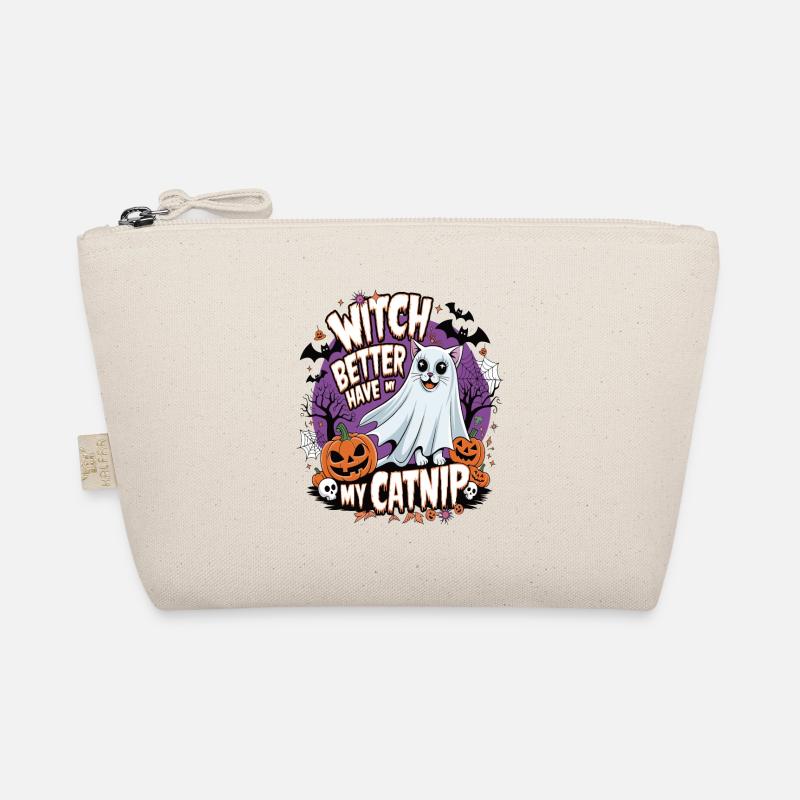 Halloween Cat Forget Candy Give Me A Cat Organic Pouch