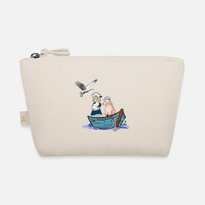 maritim Mädchen Schaf Nordsee Ostsee Reise Boot Bio-Täschchen