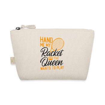 Funny Tennis Player Racket Queen - Organic Pouch - nature - Front