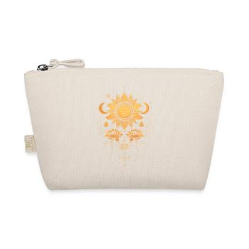 Bohemian Sun Boho Moon Flowers Blossoms Gift - Organic Pouch - nature - Front