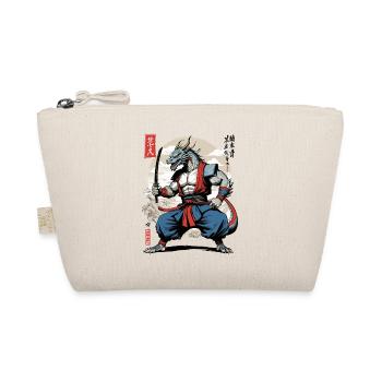 Dragon Samurai Vintage Ukiyo-e Style - Organic Pouch - nature - Front