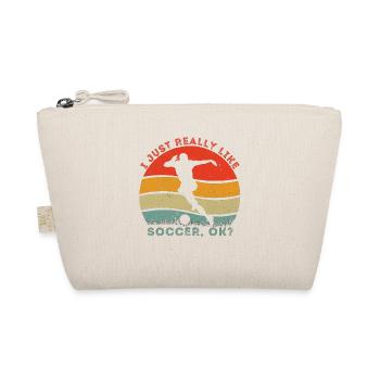 Soccer Enthusiast Retro Design - Organic Pouch - nature - Front