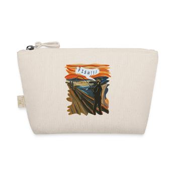 Fan graphic of an angler at sunset - Organic Pouch - nature - Front