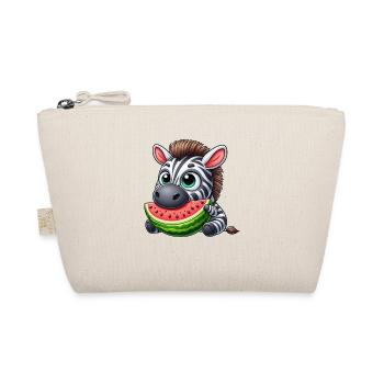 Zebra Watermelon Cartoon Summer Fruits - Organic Pouch - nature - Front