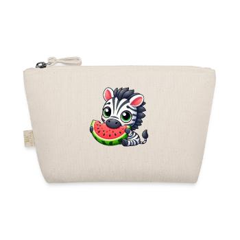 Zebra Melon Cartoon Watermelon Summer - Organic Pouch - nature - Front