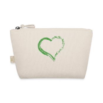 Funny Tennis Player Racket Heart - Organic Pouch - nature - Front