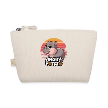 Happy Hippo Art: Moo Deng and Angry Potato - Organic Pouch - nature - Front