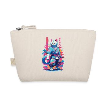 Samurai Katze Vaporwave Aesthetic Japan Kunst - Bio-Täschchen - Natur - Vorne