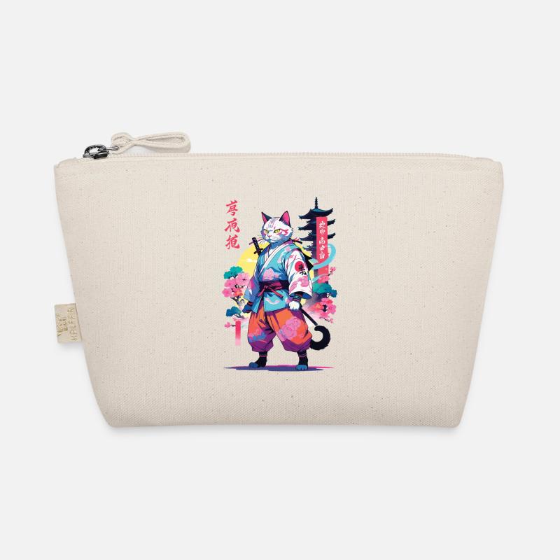 Samurai Katze Vaporwave Aesthetic Bio-Täschchen