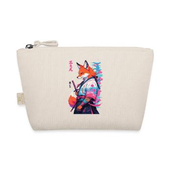 Kitsune Samurai Fuchs Aesthetic Vaporwave Stil - Bio-Täschchen - Natur - Vorne