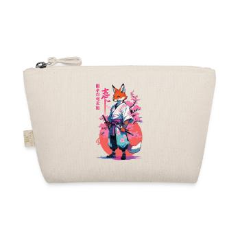 Kitsune Samurai Fuchs Aesthetic Vaporwave Stil - Bio-Täschchen - Natur - Vorne