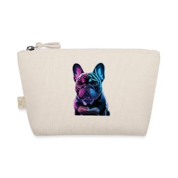 Französische Bulldogge Hund Mops - Bio-Täschchen - Natur - Vorne