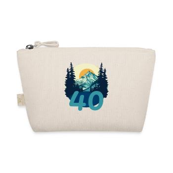 40 years in the mountains. Birthday Gift - Organic Pouch - nature - Front