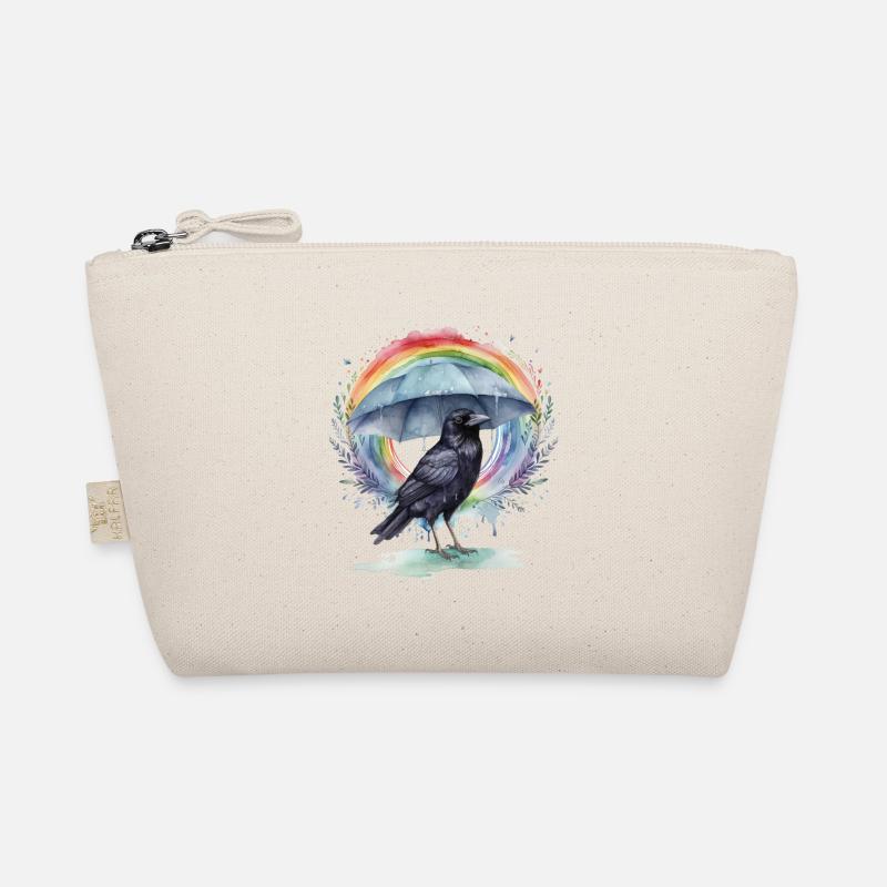 Rainbow Crow Crows Raven Raven Umbrella Organic Pouch