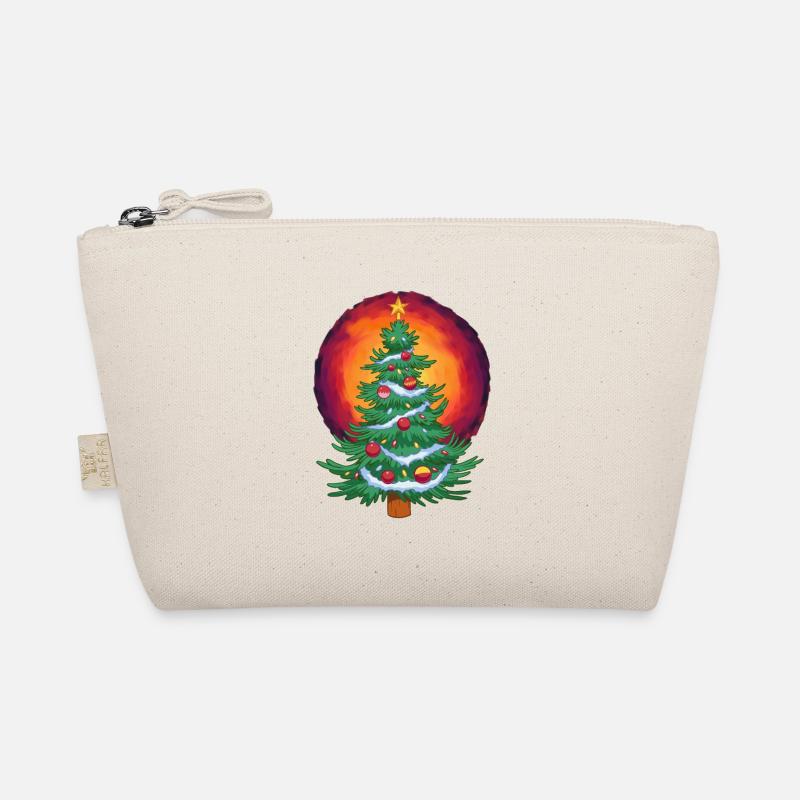 Weihnachten Christmas Xmas Tannenbaum Tanne - Bio-Täschchen - Natur