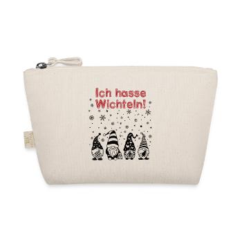 Wichtel Weihnachten Wichteln Weihnachtsgnom Gnom - Bio-Täschchen - Natur - Vorne