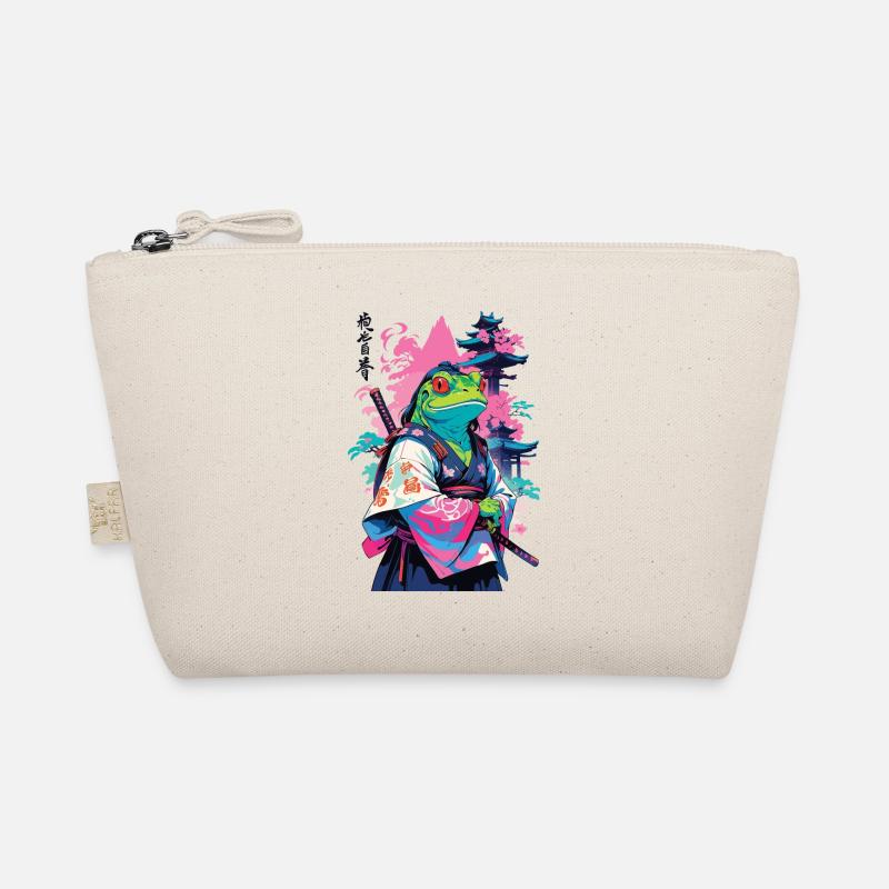 Samurai Frosch Aesthetic Vaporwave Stil Japan Bio-Täschchen