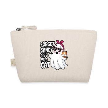 Halloween Cat Forget Candy Give Me A Cat - Organic Pouch - nature - Front