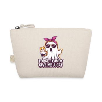 Halloween Cat Forget Candy Give Me A Cat - Organic Pouch - nature - Front