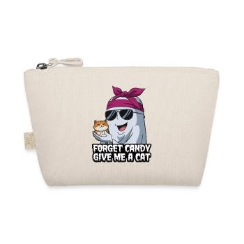 Halloween Cat Forget Candy Give Me A Cat - Bio-Täschchen - Natur - Vorne