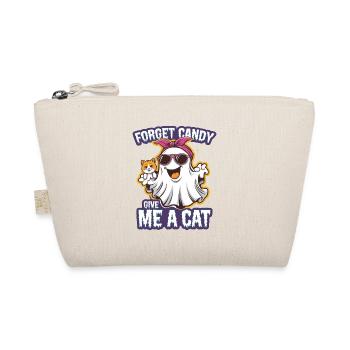 Halloween Cat Forget Candy Give Me A Cat - Organic Pouch - nature - Front