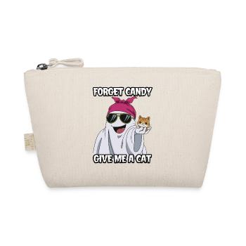 Halloween Cat Forget Candy Give Me A Cat - Bio-Täschchen - Natur - Vorne