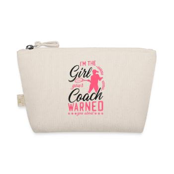 Drôle de joueur de tennis raquette fille - Trousse biologique - nature - Devant