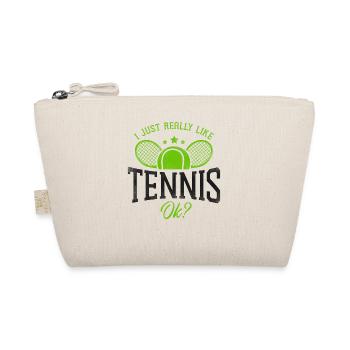 Funny Tennis Player Racket I Just - Bio-Täschchen - Natur - Vorne