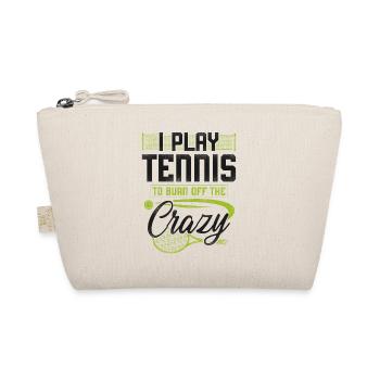 Funny Tennis Player Racket I Play - Bio-Täschchen - Natur - Vorne