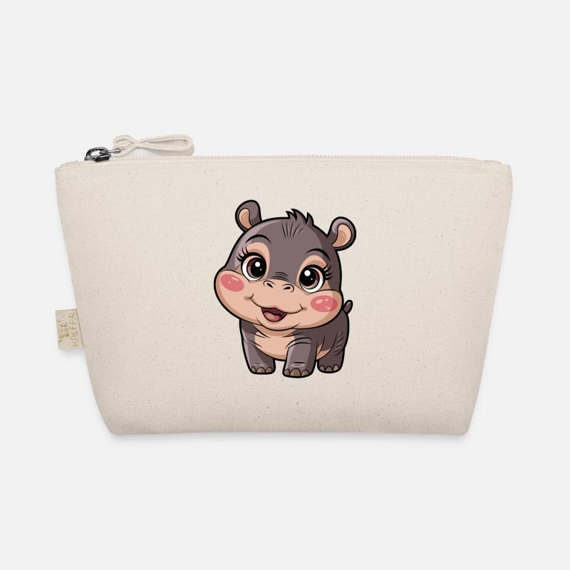 Mignon Moo Deng Hippo avec de grands yeux Trousse biologique
