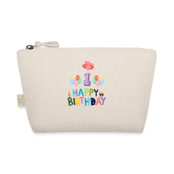 Happy Birthday 1st Birthday - Organic Pouch - nature - Front