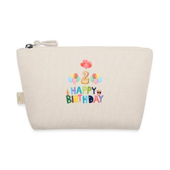 Happy Birthday 2nd Birthday - Organic Pouch - nature - Front