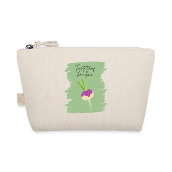 Time to Turnip the Volume – Funny Veggie Art - Organic Pouch - nature - Front