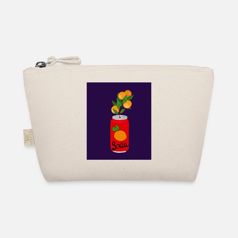 Orange Soda Can with Fruit Branch – Quirky Art Organic Pouch