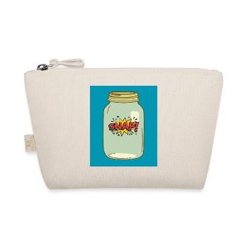 Snap! in a Jar – Fun Comic Style Design - Organic Pouch - nature - Front
