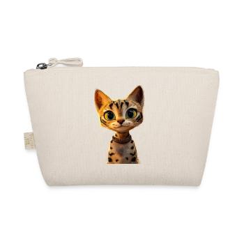 Savannah Cat Cat Mom Cute Serval Leopard Cats - Organic Pouch - nature - Front