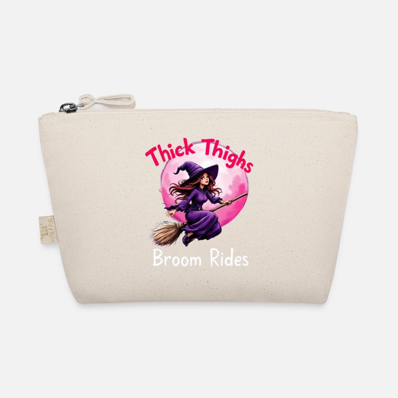 Thick Thighs Halloween Broom Rides Fun Witch Art Organic Pouch