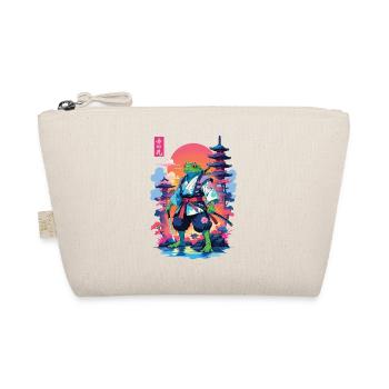 Samurai Frog & Aesthetic Vaporwave Style - Organic Pouch - nature - Front