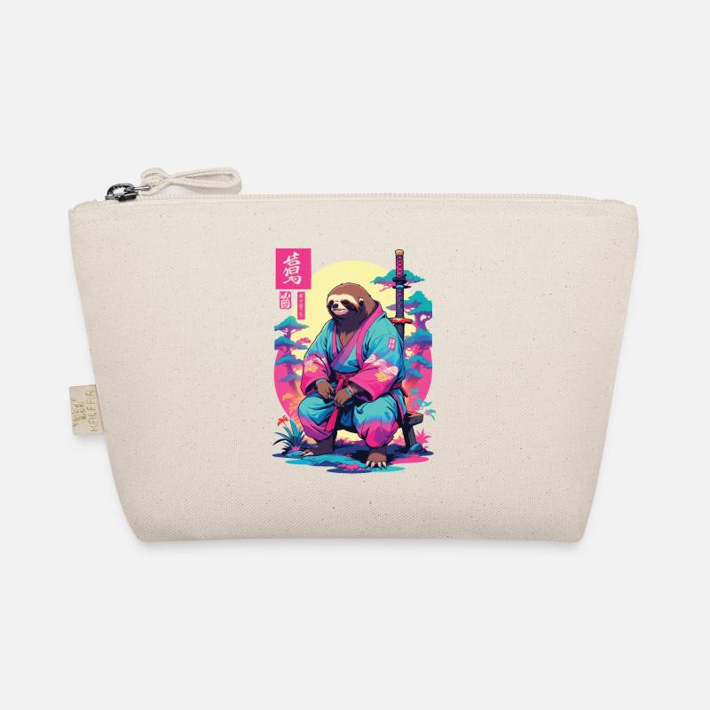 Samouraï paresseux dans le style esthétique Vaporwave Trousse biologique