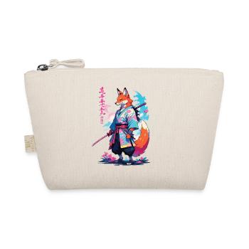 Kitsune Samurai Fuchs Aesthetic Vaporwave Stil - Bio-Täschchen - Natur - Vorne