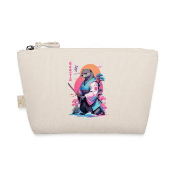 Samurai Otter Aesthetic Vaporwave Stil - Bio-Täschchen - Natur - Vorne